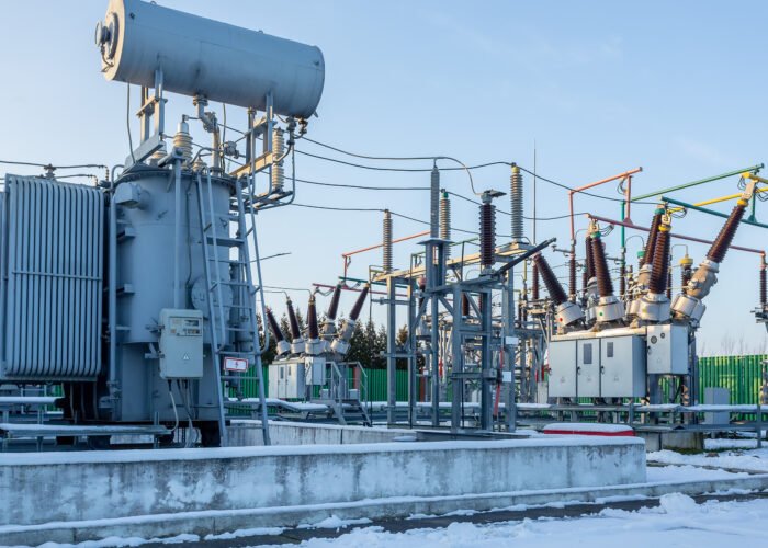 Electrical transformer, equipment for stepping up or stepping down voltage, high voltage power plant