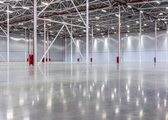 New Large modern empty warehouse